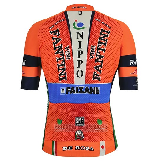 2019 Fahrradbekleidung Vini Fantini Orange Trikot Kurzarm und Tragerhose01 - zum Schließen ins Bild klicken